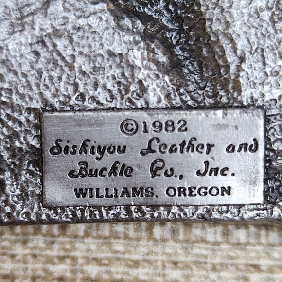 Vintage 1982 Siskiyou Mountain Man Western Cowboy Frontier Belt Buckle - Picture 11 of 12